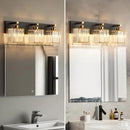 Modern Bathroom Vanity Light 3-Lights Black Gold Crystal Bathroom Wall Light Vanity Light Fixtures，20.47-inch Modern Minimalist Design by CozyNest Decor