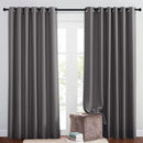 NICETOWN Blackout Living Room Curtains Extra Wide, Triple Weave Grommet Top Thermal Insulated Window Treatment Light Blocking Panels for Patio/Porch (Grey, W80 x L84, Set of 2) by TinyTreasures Baby Boutique
