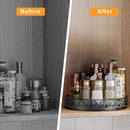 10" Lazy Susan Organizer Turntable,360 Rotating Spice Rack Lazy Susan for Cabinet Dining Table Top Countertop Pantry Kitchen Cupboard Vanity Bathroom Refrigerator Black by CozyNest Decor