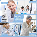 Microscope for Kids & Adults,40X-2000X Magnification.Equiped with Slides Set & Phone Adapter,Suitable for Students School Labs and Home Education(White) by TinyTreasures Baby Boutique