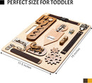 Montessori Busy Board for Toddlers, Wooden Sensory Toys, Preschool Learning Activities for Fine Motor Skills Travel Toy, Basic Life Skills Educational Gifts for 1, 2, 3 Years Old Kids Boys Girls by TinyTreasures Baby Boutique