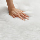 AMTOVO Faux Fur Sheepskin Rug for Living Room, 4 x 6 ft White Fluffy Area Rug for Bedroom, Playroom, Luxury Room Decor, Rectangle by CozyNest Decor
