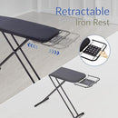 Ironing Board 48" x 15" with Retractable Iron Rest, RAINHOL Heavy Duty Full Size Iron Board, Sturdy Wide Frame with Thick Padding Cover, Height-Adjustable, Black by CozyNest Decor