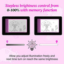 IMAGE Light Up Tracing Pad Pink Drawing Tablet Coloring Board for Kids Children to for Girls Boy (Includes 10 Traceable Sheets and Two Clips) by TinyTreasures Baby Boutique