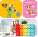 Gemmicc Magnetic Tiles, Deluxe 136 PCS Building Blocks Magnet Toys for Kids,3D Magnet Puzzles Stacking Blocks for Boys Girls,Huge Set with 2 Cars by TinyTreasures Baby Boutique