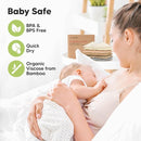 Organic Nursing Pads - 14 Washable Viscose Derived from Bamboo Breastfeeding Pads, Wash Bag, Reusable Breast Pads for Breastfeeding, Nipple Pads for Breastfeeding Essentials(Earth, M 3.9") by TinyTreasures Baby Boutique