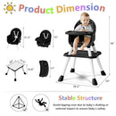 6 in 1 Baby High Chair for Babies and Toddlers, Booster Seat, Kids Learning Table & Chair (Black) by TinyTreasures Baby Boutique