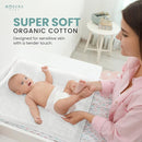 Organic Cotton Disposable Changing Pad Liners | Large 18x24 Hypoallergenic Ultra Absorbent & Waterproof Super Soft, Quilted Underpads for Baby Diaper Table & Travel, Leak Proof & Mess Free [50-Pack] by TinyTreasures Baby Boutique
