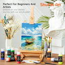 Shuttle Art Acrylic Paint, 25 Colors Acrylic Paint Set, 2oz/60ml Bottles, Rich Pigments Paint for Artists, Beginners and Kids on Canvas Rocks Wood Ceramic Fabric by TinyTreasures Baby Boutique