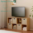 8-Cube Storage Shelf Bookcase - Wooden 4-Tier Floor Standing Open Bookshelf for Home and Office, Display Cabinet, Oak by CozyNest Decor