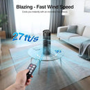 VCK 13'' Tower Fan for Bedroom,27ft/s Velocity Quiet Floor Fan,90° Bladeless Fan for Indoors with 3 Speeds,3 Modes,Oscillating Fans for Indoors,Portable Desk Table Fans for Room, Home,Office by CozyNest Decor