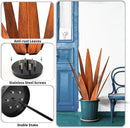 Metal Agave Plants, Tequila Rustic Sculpture, Metal Yard Art, Outdoor Lawn Ornaments Yard Stakes (Rusty- L) by CozyNest Decor