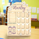 Personalized My First Year Photo Frame | 12 Months Picture Frame For Baby First Year | Displays One 4x6 Photo and Twelve 2x3 Pictures | Birthday Party Decor Newborn Memory Keepsake, Daisy Florals by TinyTreasures Baby Boutique