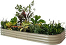 Vego garden Raised Garden Bed Kit, 11" Tall 10 in 1 Modular Raised Garden Beds Kit, Metal Planter Box for Vegetables, Flowers, Herbs, Pearl White by GreenHaven Gardens