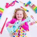 YOLOPARK 17" Kids Toy Guitar for Girls Boys, Mini Toddler Ukulele Guitar with 4 Strings Keep Tones Can Play for 3, 4, 5, 6, 7 Year Old Kids Musical Instruments Educational Toys for Beginner (Blue) by TinyTreasures Baby Boutique