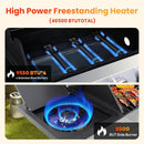 4-Burner Propane Gas BBQ Grill with Side Burner, Porcelain-Enameled Cast Iron Grates and Side Tables, 46,500 BTU Stainless Steel Grill for Outdoor Camping Barbecue Grilling Backyard Cooking by GreenHaven Gardens