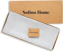 Solino Home Linen Table Runner 72 Inches Long - 100% Pure Linen Silver Cloud Dining Table Runner 14 x 72 Inch for Fall, Autumn, Thanksgiving - Fete by CozyNest Decor
