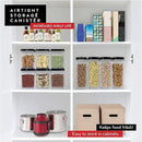 DWËLLZA KITCHEN Airtight Food Storage Containers with Lids – 6 Piece Set Air Tight Kitchen Storage Containers for Pantry Organization and Storage - Clear Plastic BPA-Free - Keeps Food Fresh & Dry by CozyNest Decor