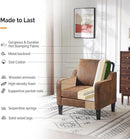 VINGLI Accent Chairs Set of 2 Living Room Chairs Rustic Reading Chair for Bedroom Scooped Arm Chair Mid Century Modern Accent Chairs Upholstered Comfy Chair for Apartment, Waiting Room by CozyNest Decor