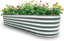 Gardmax Galvanized Raised Garden Bed, Lightweight Planter Boxes Outdoor with Easy Assembly, Large Garden Bed for Vegetables, Fruits, Flower Silver 8FT by CozyNest Decor