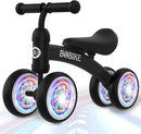 Baby Balance Bike Toys for 12-36 Months Kids Toy Boy and Girls Gifts Toddler Best First Birthday Gift Children Walker No Pedal Infant 4 Wheels Bicycle (Colorful, Black-Light) by TinyTreasures Baby Boutique