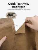 Fantasticlean Microfiber Cleaning Cloth Roll -40 Pack, Tear Away Microfiber Towels, 12" x 12", Reusable, Washable, Scratch Free, Ultra Absorbent Dish Rags for Car, Home, Garage or Shop (TAN)