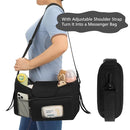 Accmor Universal Stroller Organizer with Insulated Cup Holder, Stroller Caddy Bag Accessories, Stroller Cup Holder Organizer for Uppababy Baby Jogger Britax Stroller, Black by TinyTreasures Baby Boutique