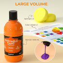 Nicpro 12 Colors Large Washable Paint Set for Kid (16.9oz,500 ml), Acrylic Bulk Paint Supplies Non Toxic Children Tempera Paint for Art, Craft DIY, Poster & Finger Paint, School, Home,Classroom, Party by TinyTreasures Baby Boutique