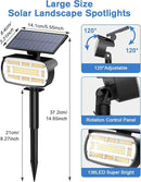Fabrito Solar Spot Lights Outdoor 136 LEDs, Large Area Lighting Solar Lights Outdoor, 2 Pack IP65 Waterproof Landscape Spotlights Auto On/Off for Yard, Garden, Pathway, Plants,Tree (Warm White) by GreenHaven Gardens