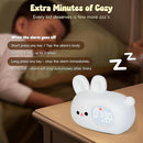 Bunny Alarm Clock with Night Light for Kids with Sleep Training and Sound Machine, Rechargeable Silicone Lamp OK to Wake Clock，Cute Animal Tabletop Lamp, Perfect Sleep Companion for Boys Girls by TinyTreasures Baby Boutique