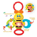 KiddoLab Twist & Rattle Musical Bee Light-Up Toy and Teething Ring for Toddlers - Sensory Chew and Fine Motor Skills Toy for Newborn - Baby Rattle and Teething Toys for 3+ Months Babies by TinyTreasures Baby Boutique