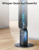 VAGKRI 42 Inch Tower Fan for Bedroom, Bladeless Quiet Floor Fan with 135° Vertical 90° Oscillation Fans for Indoors use, 4 Speeds, 4 Modes, 15H Timers Standing Fans with Remote Black by CozyNest Decor