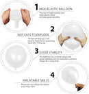 140pcs Balloon Arch Kit, White Balloons of Different Sizes Pack of 18 12 10 5 Inch Party Balloon Kit for Birthday Party or Balloon Arch as Graduation Wedding Baby Shower Anniversary Party Decorations by TinyTreasures Baby Boutique