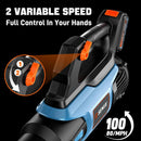SENIX 20V Max Leaf Blower, Cordless, Brushless, Handheld, Up to 450 CFM and 100 MPH, 2 Speed Mode, Cruise Control, Lightweight, 5.0 Ah Battery and Charger Included (BLAX2-M3) by GreenHaven Gardens