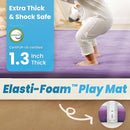 1.3" Thick Baby Play Mat for Floor, 39x59 Foam Tummy Time Mat, Padded Support Soft Plush Nursery Rug for Infant Kids Toddler Crawling Kick Activity (Lavender) by TinyTreasures Baby Boutique