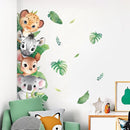 Tanlaby Jungle Animals Wall Stickers Woodland Animal Wall Decals Leopard Deer Zebra Safari Peel and Stick Art Decor for Baby Nursery Kids Bedroom Playroom Daycare Kindergarten by TinyTreasures Baby Boutique