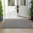 Stiio Dirt Trapper Door Mat 34x59 Inches, Front Doormat Indoor Outdoor Entrance Low Pile, All-Season, All-Weather Absorbent Entry Rug, Washable Non Slip Rug for Entryway, Grey by CozyNest Decor