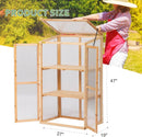 BIGTREE Wooden Green House Mini Greenhouse Indoor/Outdoor Nursery Vented Cold Frame Portable Garden Planter Raised Plants Top Opening Door (27"X19"X47") by GreenHaven Gardens