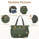 Diaper Bag Tote, Large Baby Diaper Bags Waterproof, Hospital Bag for Labor Delivery with Pacifier Case, Changing Pad, Shoulder Strap, Dark Green by TinyTreasures Baby Boutique