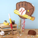 WERNNSAI Baseball Piñata - Baseball Piñata Bundle with Blindfold and Bat Sports Birthday Party Decorations for Boys Kids Pull String Baseball Gloves Piñata Family Games Baseball Party Supplies by TinyTreasures Baby Boutique