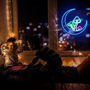 Moon Mushroom Neon Sign Blue Moon Neon Lights for Wall Decor Mushroom Light Up Signs USB LED Signs for Girls room Living Room Kids Room Home Bar Party Shop by GreenHaven Gardens