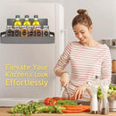 2-Pack Magnetic Spice Rack for Refrigerator and Microwave - Portable 6" Deep Magnetic Shelves for Classroom Kitchen Garage - Strong Magnetic Hold, Metallic Gray, Max 20LB Capacity by CozyNest Decor