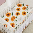 Brandream Nursery Bedding Farmhouse Floral Baby Bedding Yellow White Crib Blanket Set Sunflower Girls Boho Fitted Sheet,6 Piece by TinyTreasures Baby Boutique
