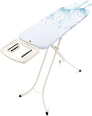 Brabantia Size B Ironing Board (49x15 in) 7 Height Options, Solid Steam Iron Rest Holder (Cotton Flower) Non-Slip Feet, Anti-Collapse Child Locks by CozyNest Decor