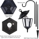 Dynaming 2 Pack Solar Flame Hanging Lights Outdoor, Solar Flickering Flame LED Garden Lanterns with 2 x 38 Inch Shepherd Hooks, Landscape Lighting Waterproof for Lawn Patio Yard Pathway Driveway by GreenHaven Gardens
