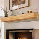 56x8x5 Fireplace Mantel - Handcrafted Rustic Solid Wood Wall Mounted Floating Shelf by CozyNest Decor