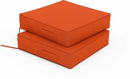 Patio Chair Cushions 19 X 19 X 4 Inch Waterproof Outdoor Seat Cushions for Patio Furniture, Outdoor Sofa Couch Pads with Ties & Handle, Set of 2, Orange by GreenHaven Gardens