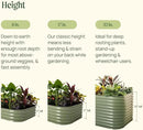 Vego garden 32" Tall 42" Round Raised Garden Bed Raised Bed Planter Box for Vegetables Flowers Patio-Modern Gray by CozyNest Decor