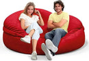 Bean Bag Chair for Adults 4FT,Soft Removable Cover for Teens/Girls Bedroom,Fluffy Giant Round Floor Beanbag Lounger Chairs (No Filler,Big Red) by CozyNest Decor