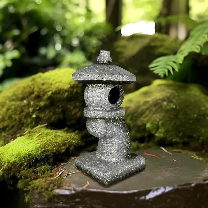14’’ High Asian Solar-Powered Zen Pagoda Garden Statue LED Light Solar Lamp for Outdoor Japanese Decoration Aesthetic Garden Figurines, photo 3 of 9